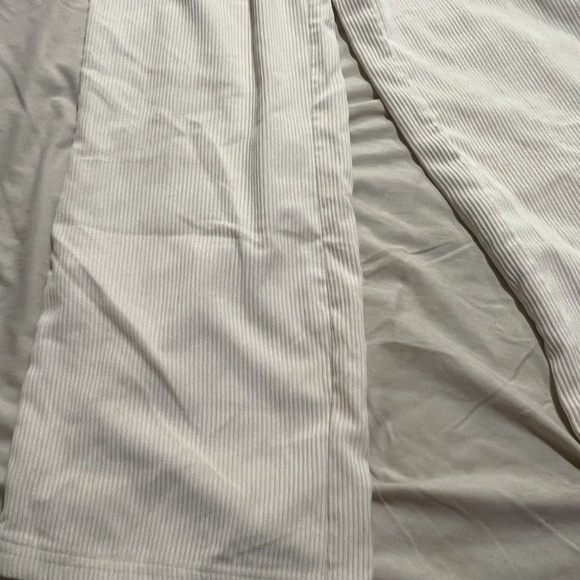 Forever 21 white high waisted corduroy velvet straight leg pants | NEW size S - Picture 8 of 11